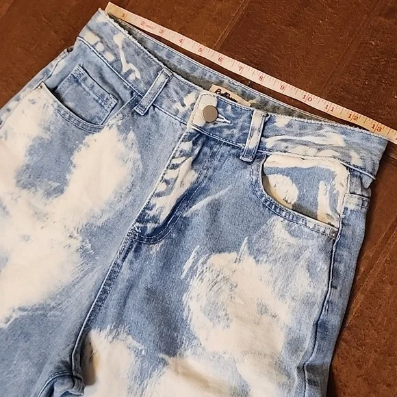 Red Berry Acid Wash High Waist  Cloud Denim Jeans - Picture 8 of 13